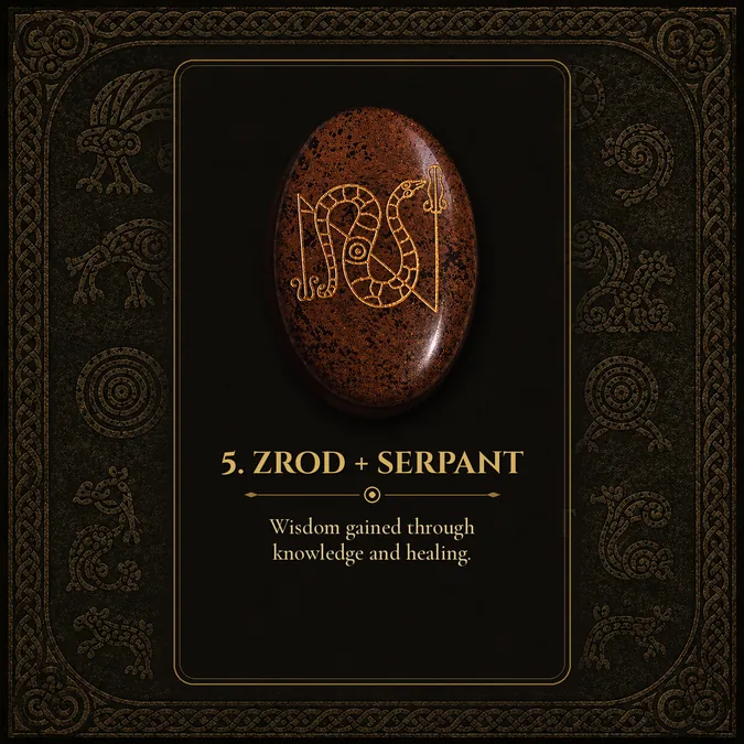 Zrod + Serpant, Pictish rune card 5