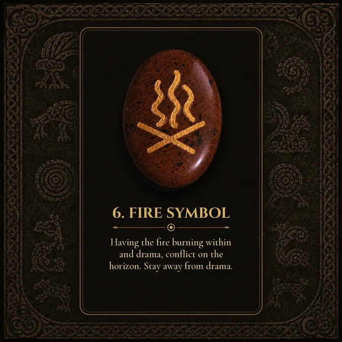 Fire Symbol, Pictish rune card 6