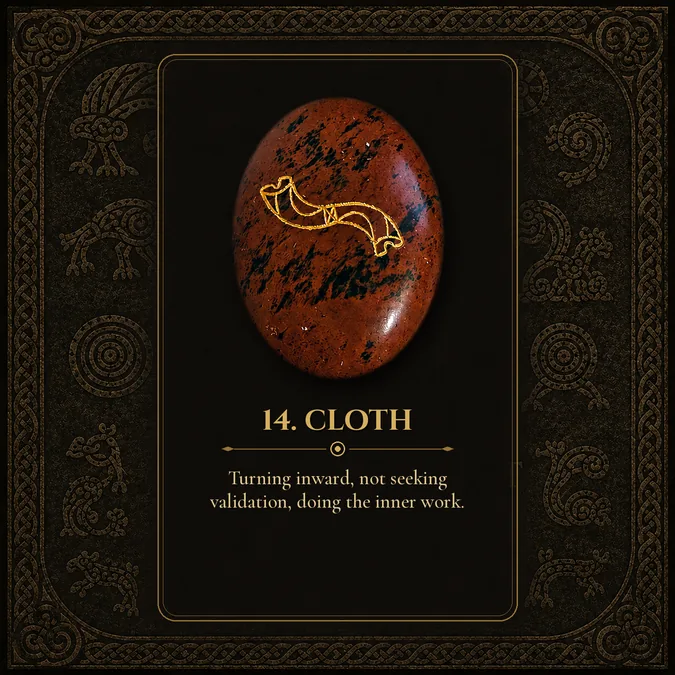 Cloth, Pictish rune card 14
