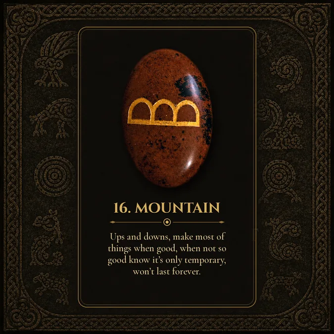 Mountain, Pictish rune card 16