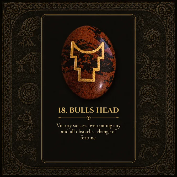 Bulls Head, Pictish rune card 18