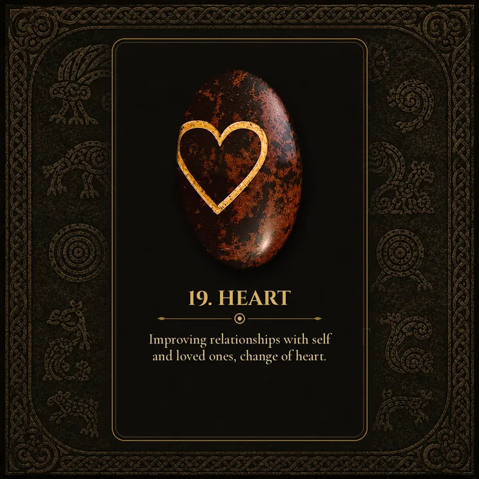 Heart, Pictish rune card 19