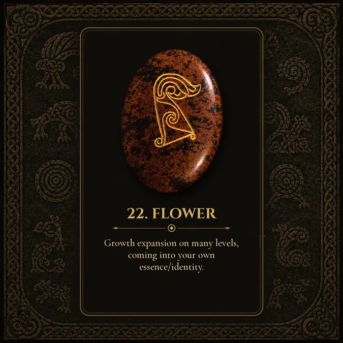 Flower, Pictish rune card 22