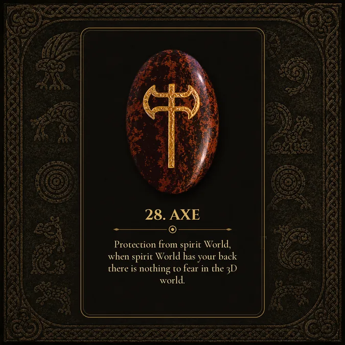 Axe, Pictish rune card 28