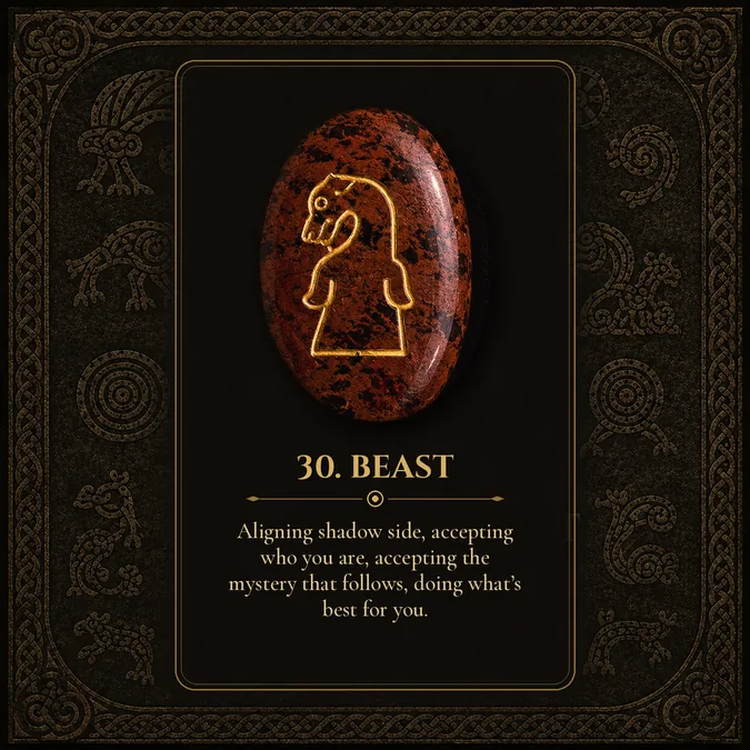 Beast, Pictish rune card 30