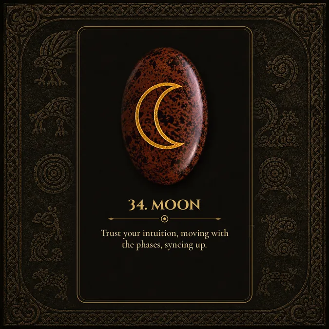 Moon, Pictish rune card 34