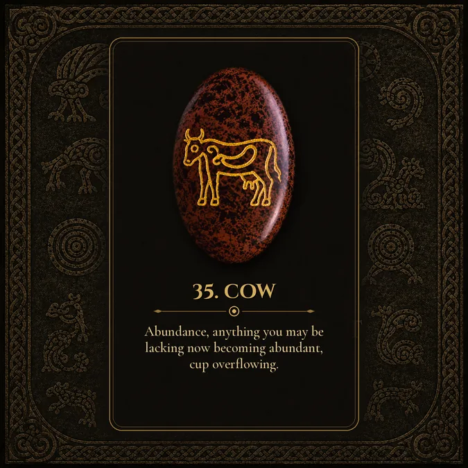 Cow, Pictish rune card 35