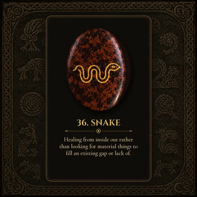 Snake, Pictish rune card 36