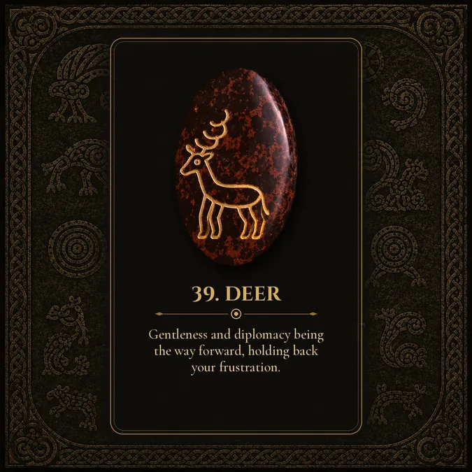 Deer, Pictish rune card 39