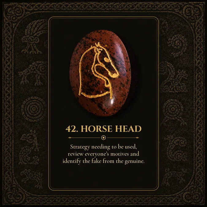 Horse Head, Pictish rune card 42