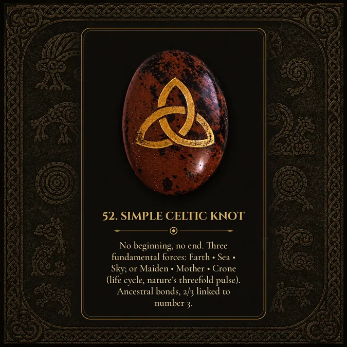 Simple Celtic Knot, Pictish rune card 52