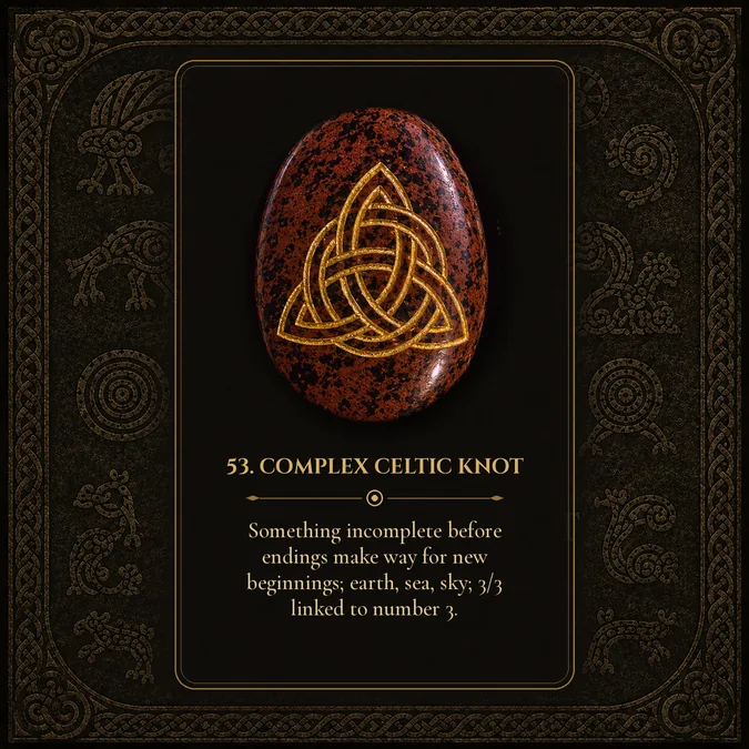 Complex Celtic Knot, Pictish rune card 53